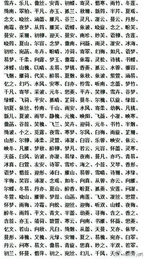 起名网免费取名大全