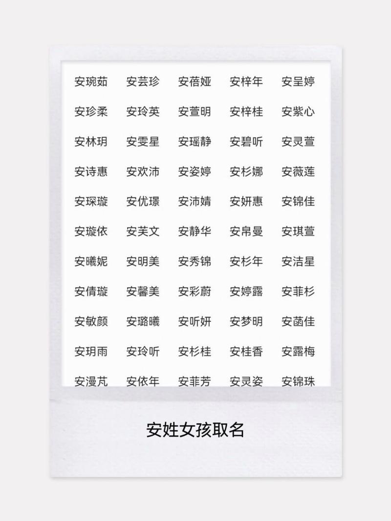 王姓带安字名字大全